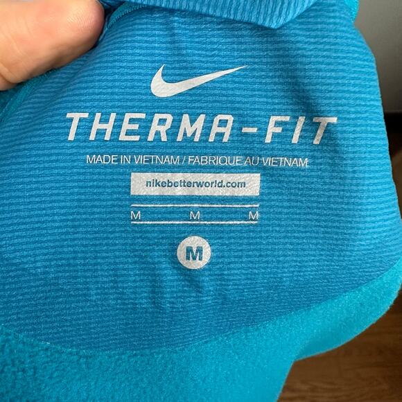 Nike Blue Therma-Fit Hooded Full Zip Up Jacket - Picture 6 of 8